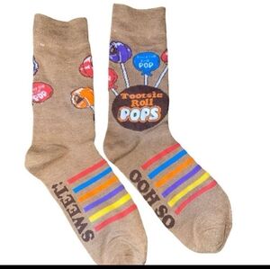 3/$25 Tootsie Roll Pops Candy Men’s women’ size OS socks funny crazy treat crew